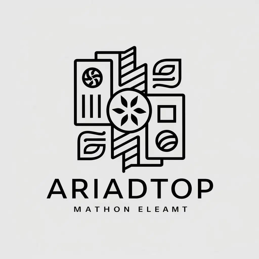 LOGO-Design-for-Ariadtop-TechnologyInspired-Vector-Logo-with-Graphics-Card-and-Taiji-Pattern