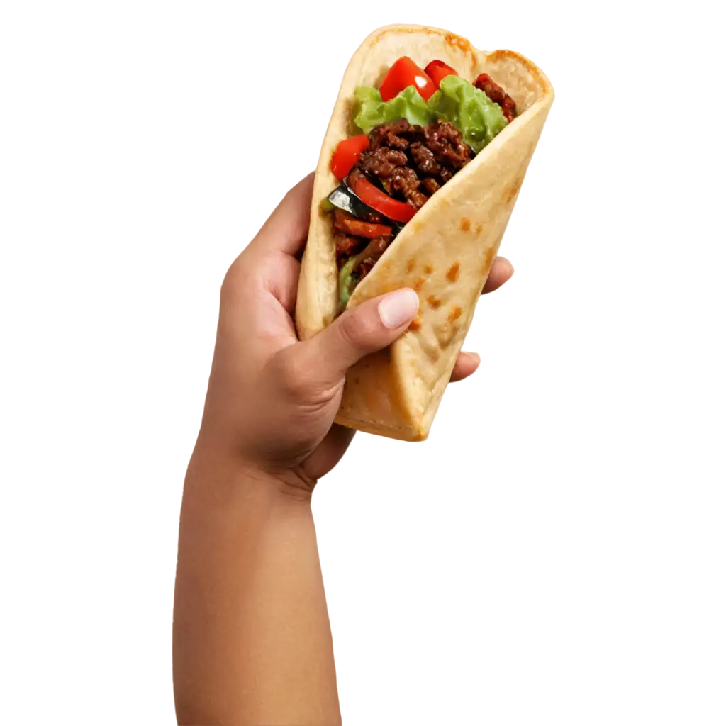 shawarma on my hand