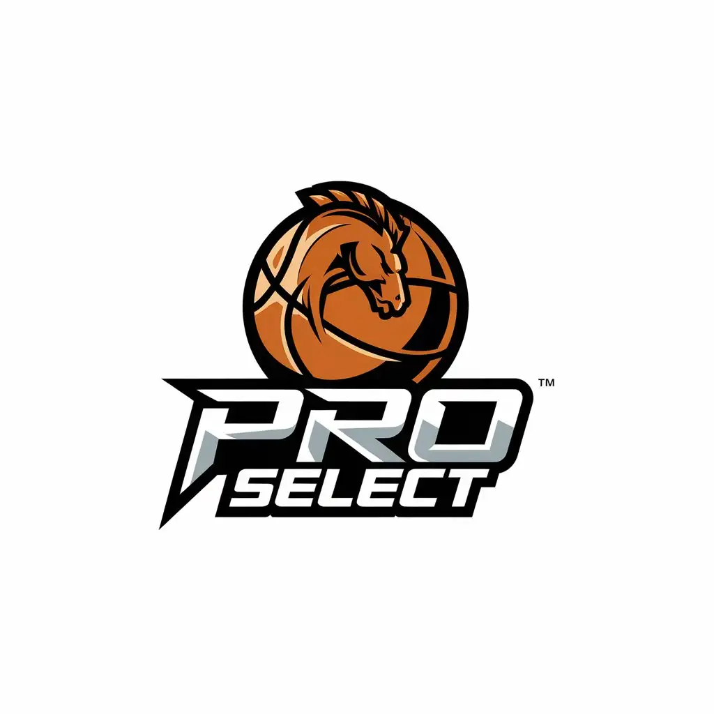 LOGO Design for Pro Select Basketball Sports Trojan with Complex Design for Fitness Industry