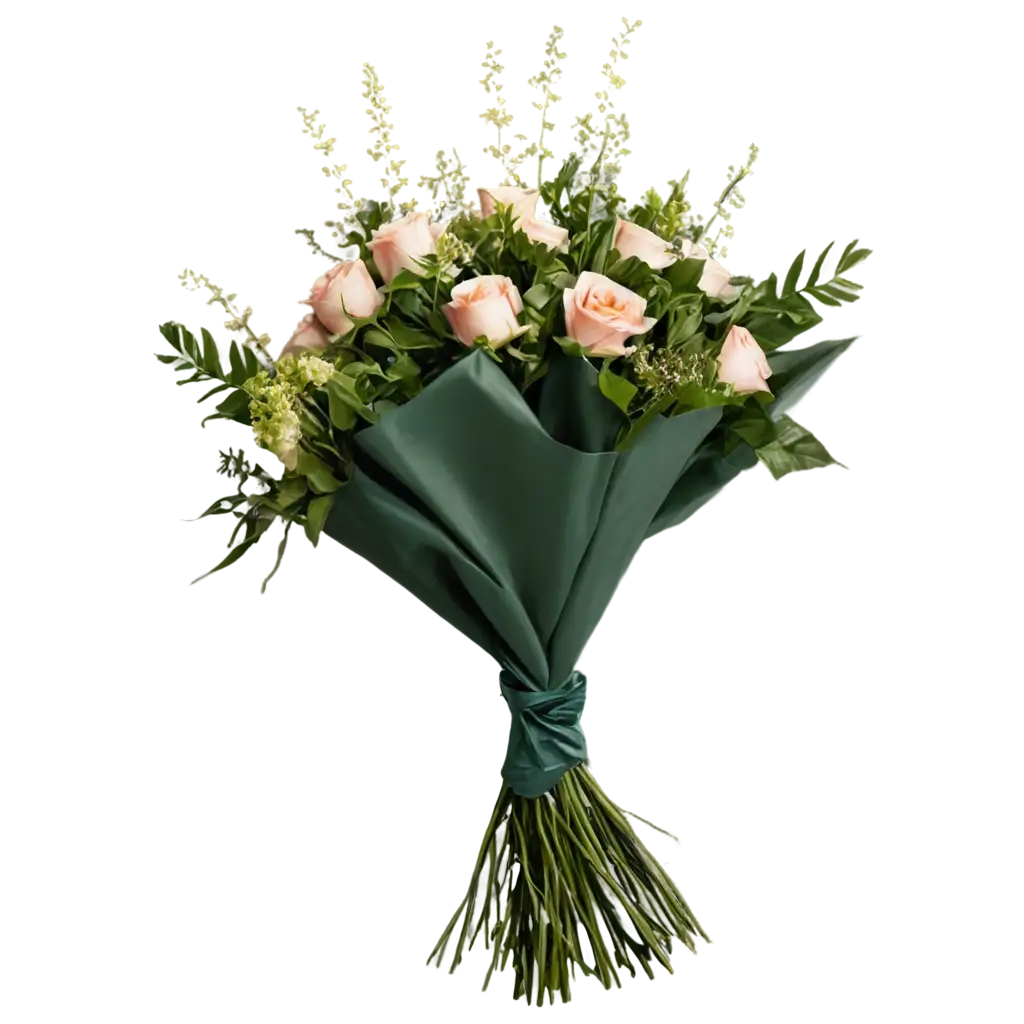 Elegant-Dark-Green-Floral-Bouquet-PNG-Refined-Harmonious-Design