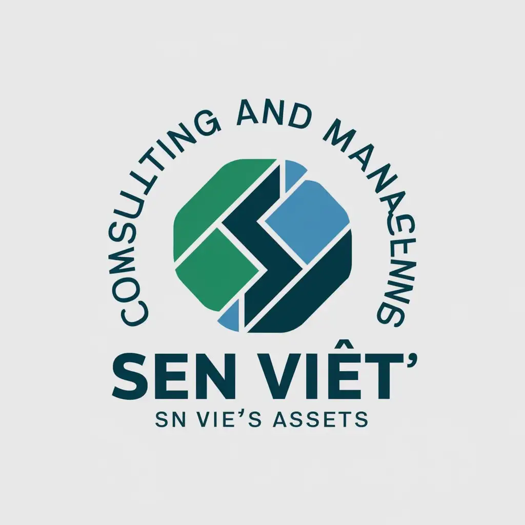 LOGO-Design-For-Consulting-and-Managing-Sen-Viets-Assets-Green-Blue-and-Pure-White-Financial-Investment-Symbol