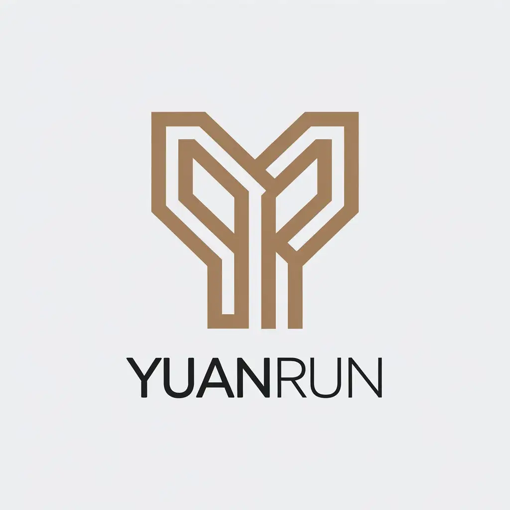 a vector logo design,with the text "YuanRun", main symbol:YR,Minimalistic,be used in Retail industry,clear background