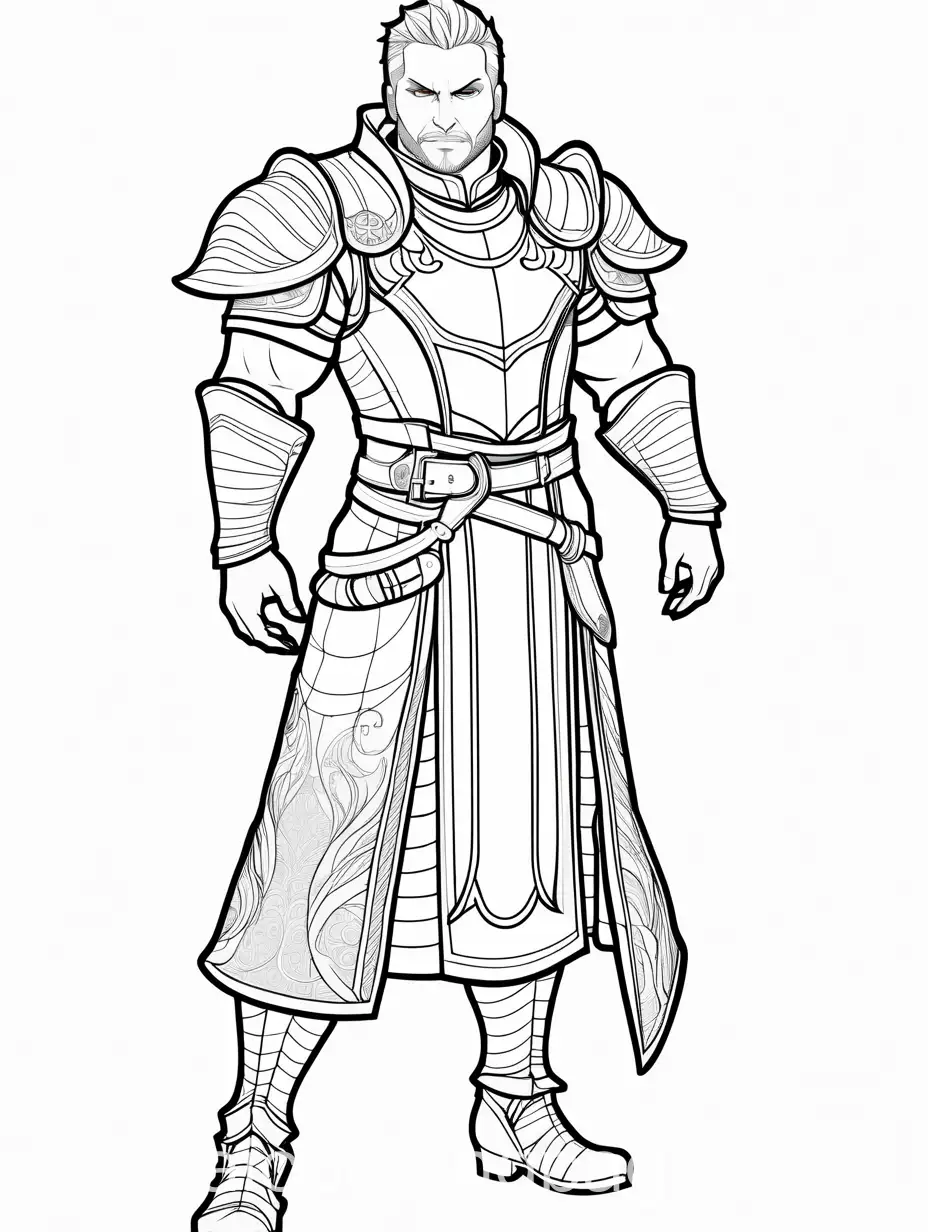 Varric-Tethras-in-Bodycon-Dress-Coloring-Page