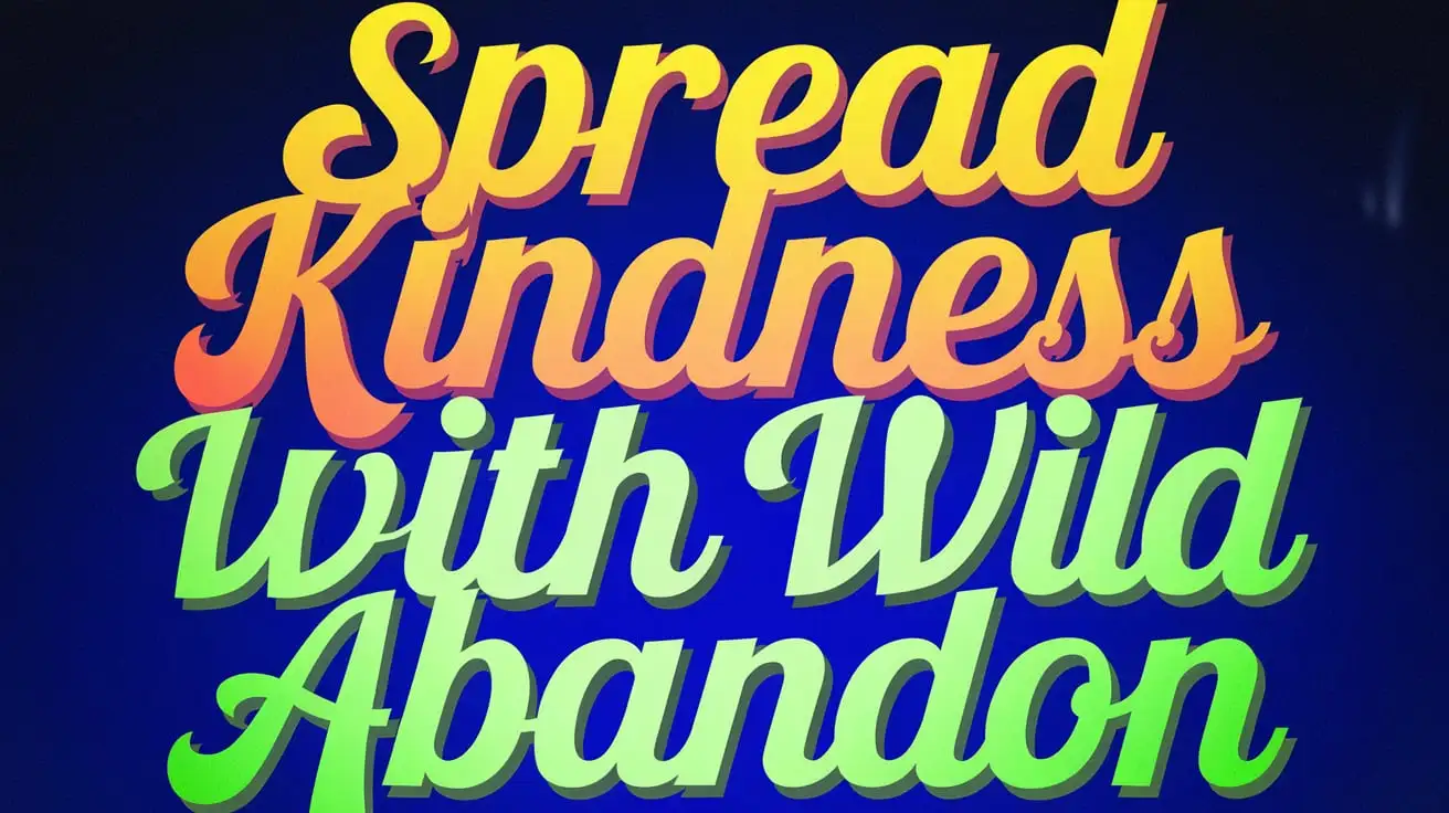 Typography Graphic Celebrating Kindness During the Holidays