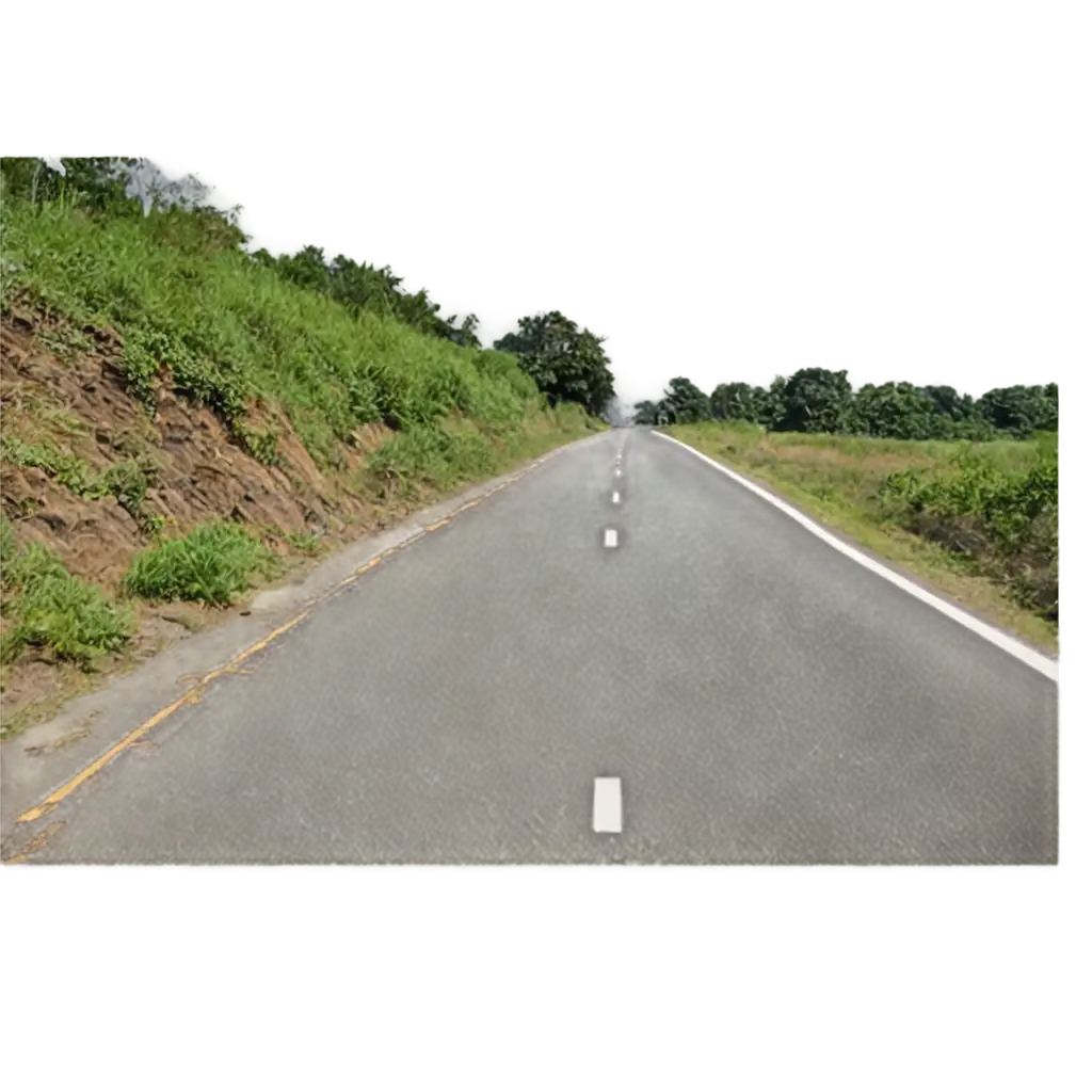 HighQuality-PNG-of-Earth-Embankment-on-a-Road-Ideal-for-Various-Design-and-Visual-Projects