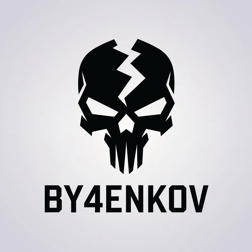 LOGO Design for By4enkov Minimalistic Private Military Company Skull Symbol