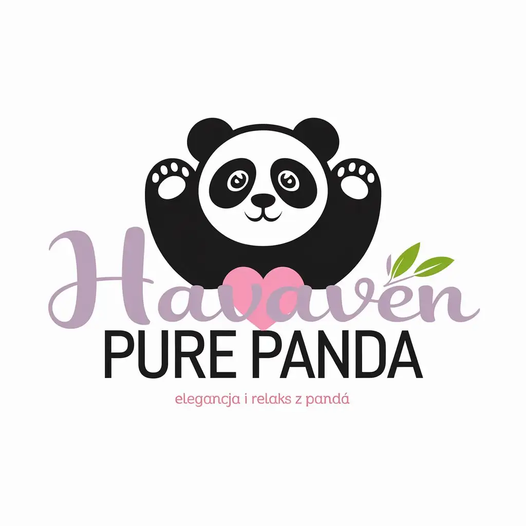 LOGO Design for Pure Panda Haven Elegant Panda Symbol in Beauty Spa Theme