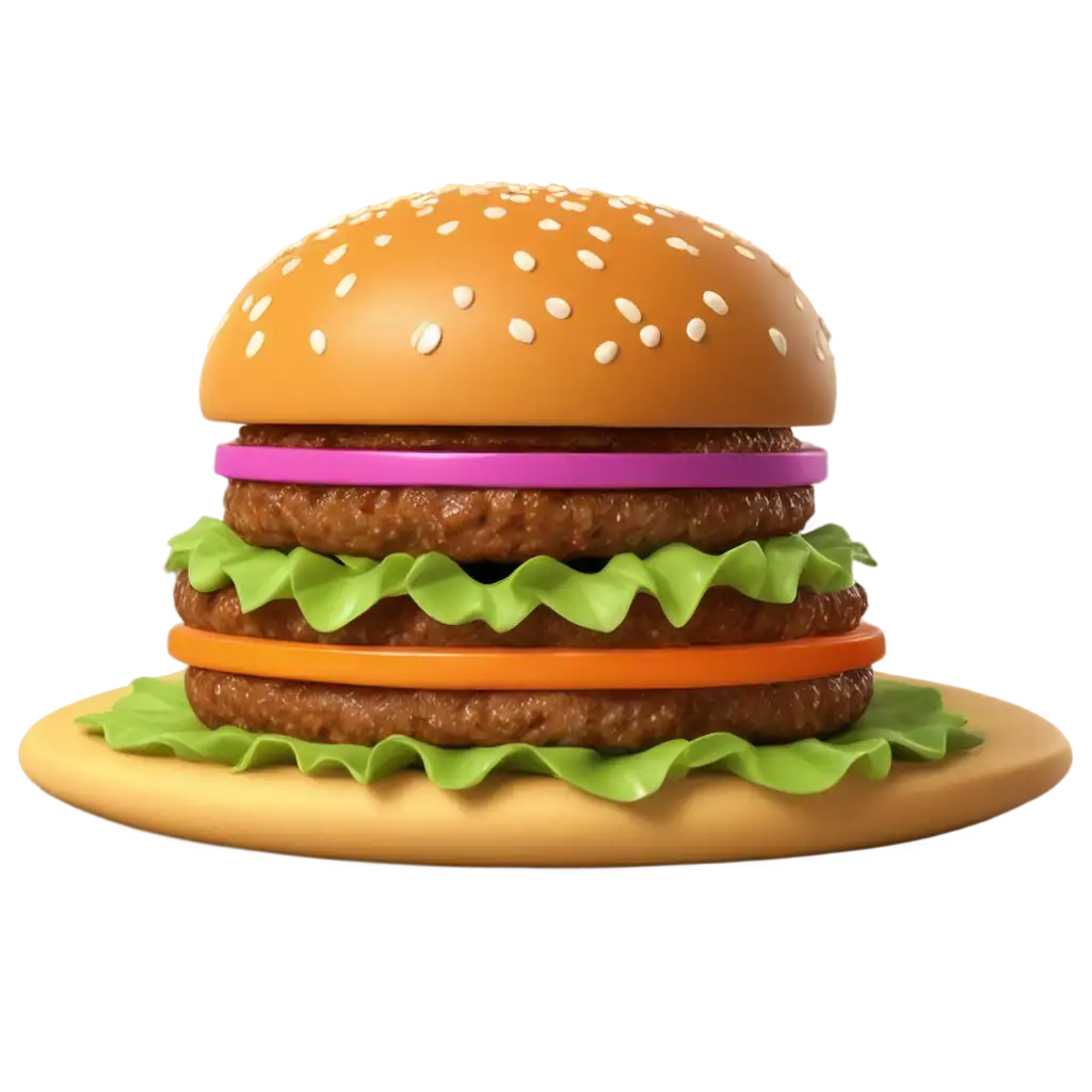 Delicious-Hamburger-3D-PNG-Image-Savory-Visual-Delight-in-HighQuality-Format