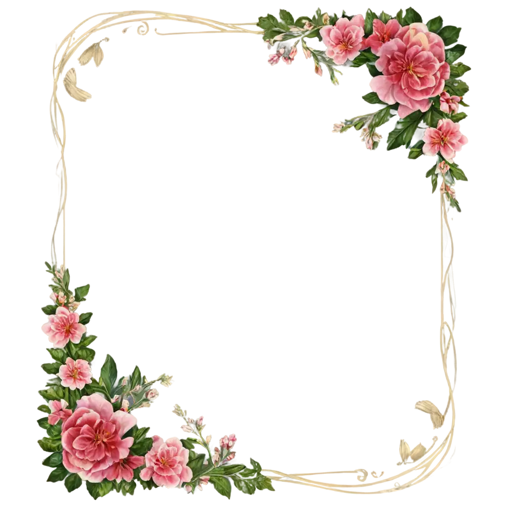 Flower-Photo-Frame-PNG-Image-for-HighQuality-and-Versatile-Use