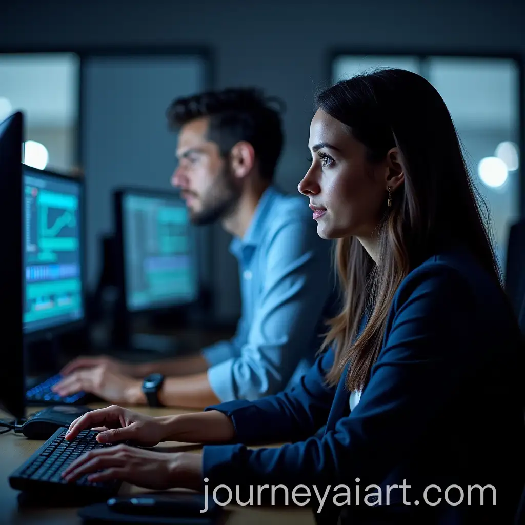 Two-People-Working-in-a-HighTech-Monitoring-Room-with-Keyboards-and-Monitors