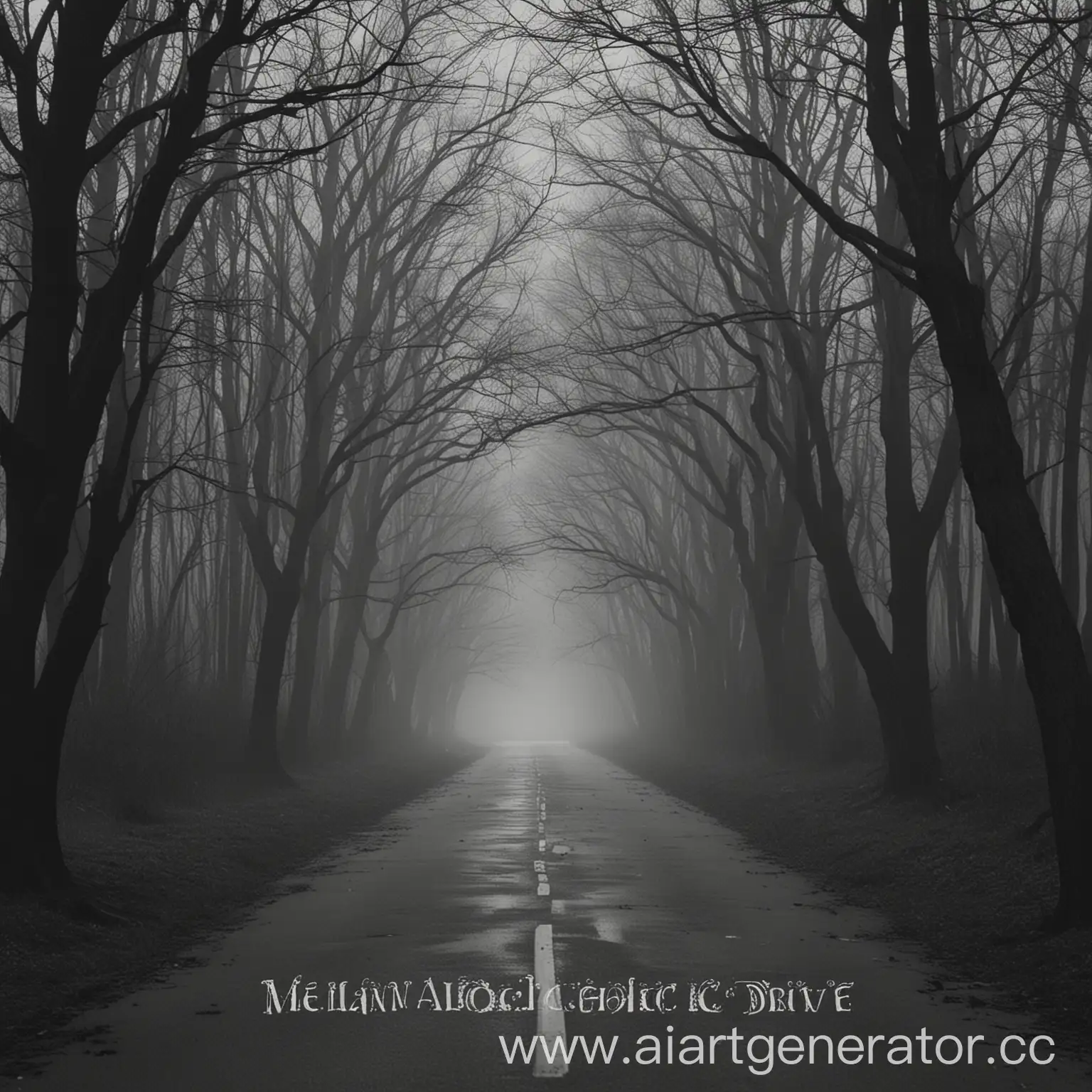 Melancholic-Drive-through-Misty-Forest-Path