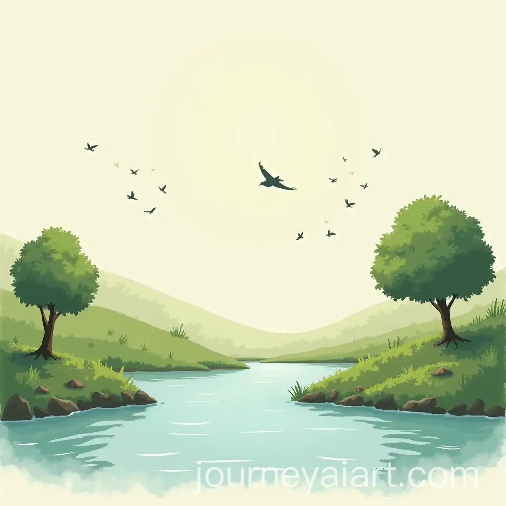 Serene-Natural-Environment-with-Calming-Water-and-Trees