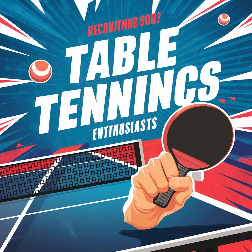 table tennis recruitment poster