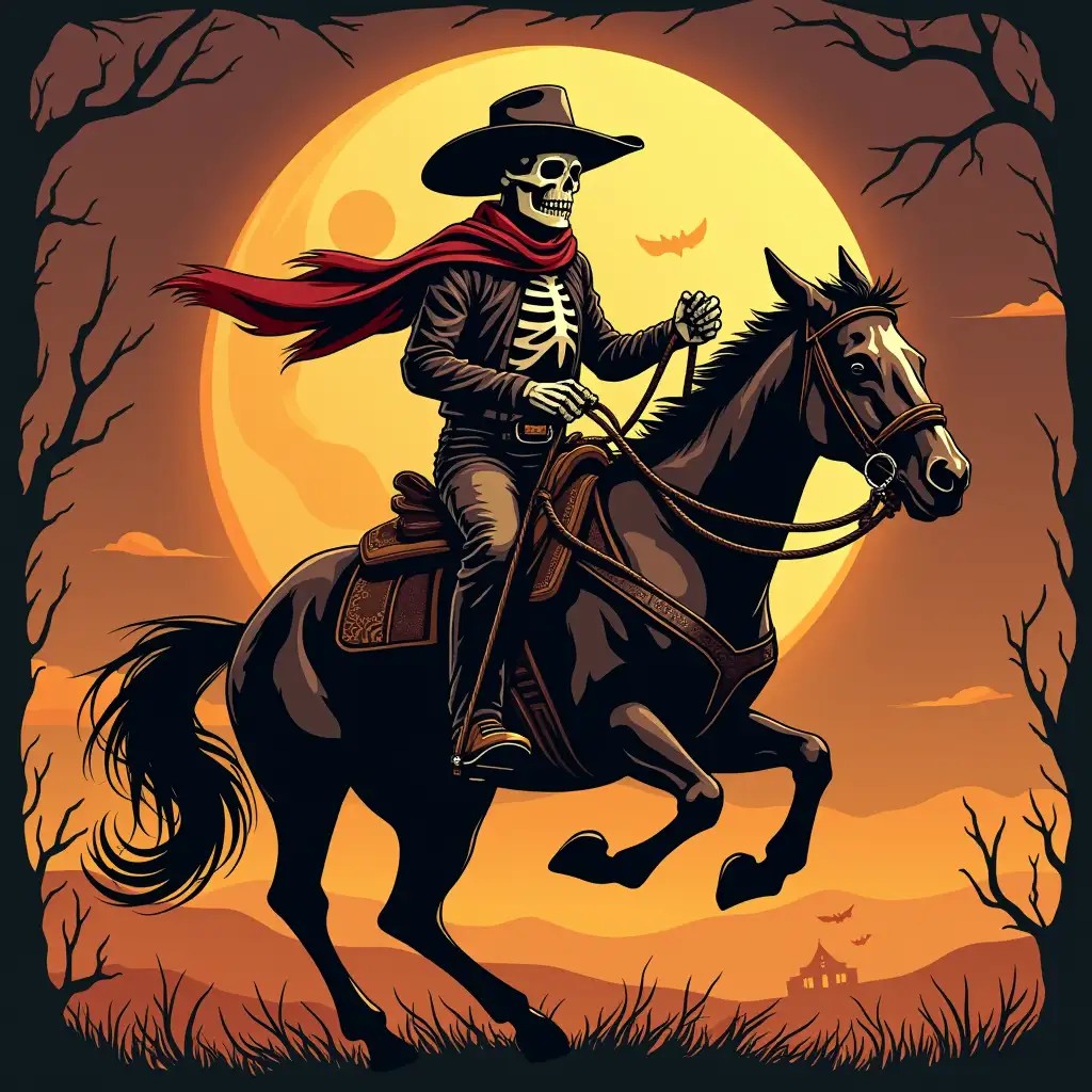 Halloween-Rodeo-with-Cowboy-Skeletons-in-Spooky-Western-Aesthetic