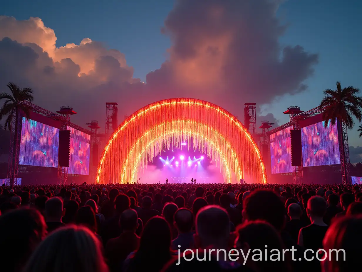 Whimsical-Ribbon-Music-Festival-with-Colorful-Ribbons-and-Light