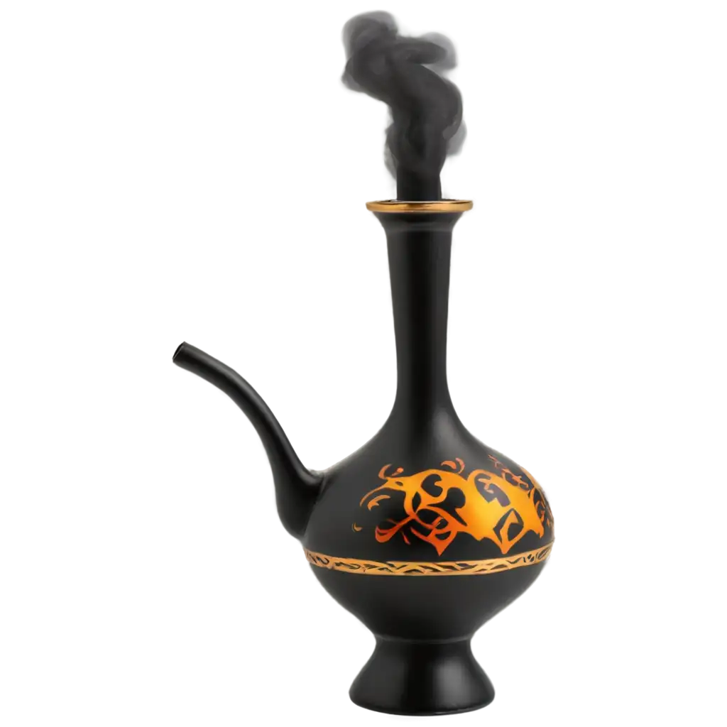 Hukka-with-Smoke-HighQuality-PNG-Image-for-Enhanced-Visual-Appeal