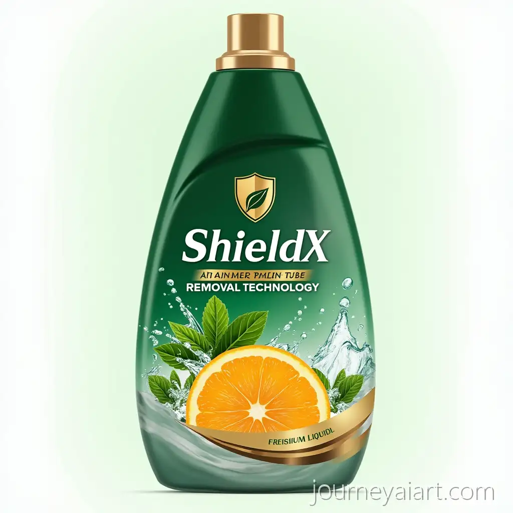 Premium-Realistic-DishShieldX-dishwashing-labelwashing-Liquid-Label-Design-for-ShieldX-with-Advanced-Grease-Removal-Technology