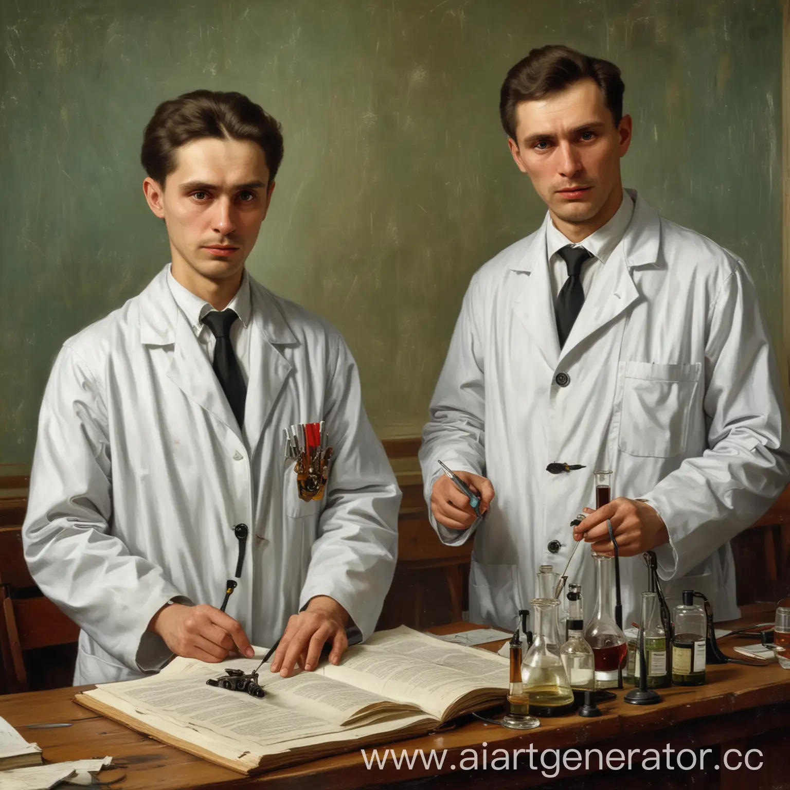 Russian-Scientists-Conducting-Experiments-in-a-Laboratory