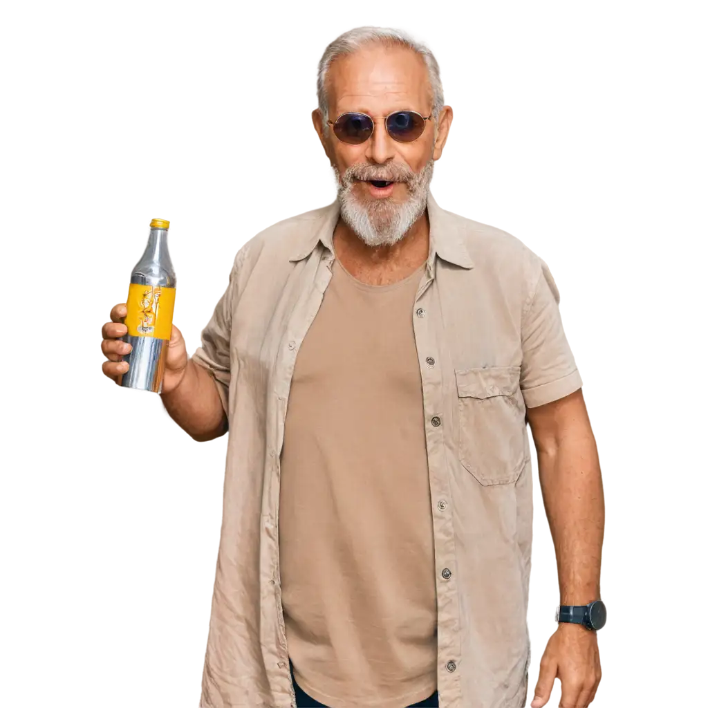 Old-Bearded-Man-Drinking-a-Tall-Beer-in-a-Can-and-Wearing-Sunglasses-PNG-Image