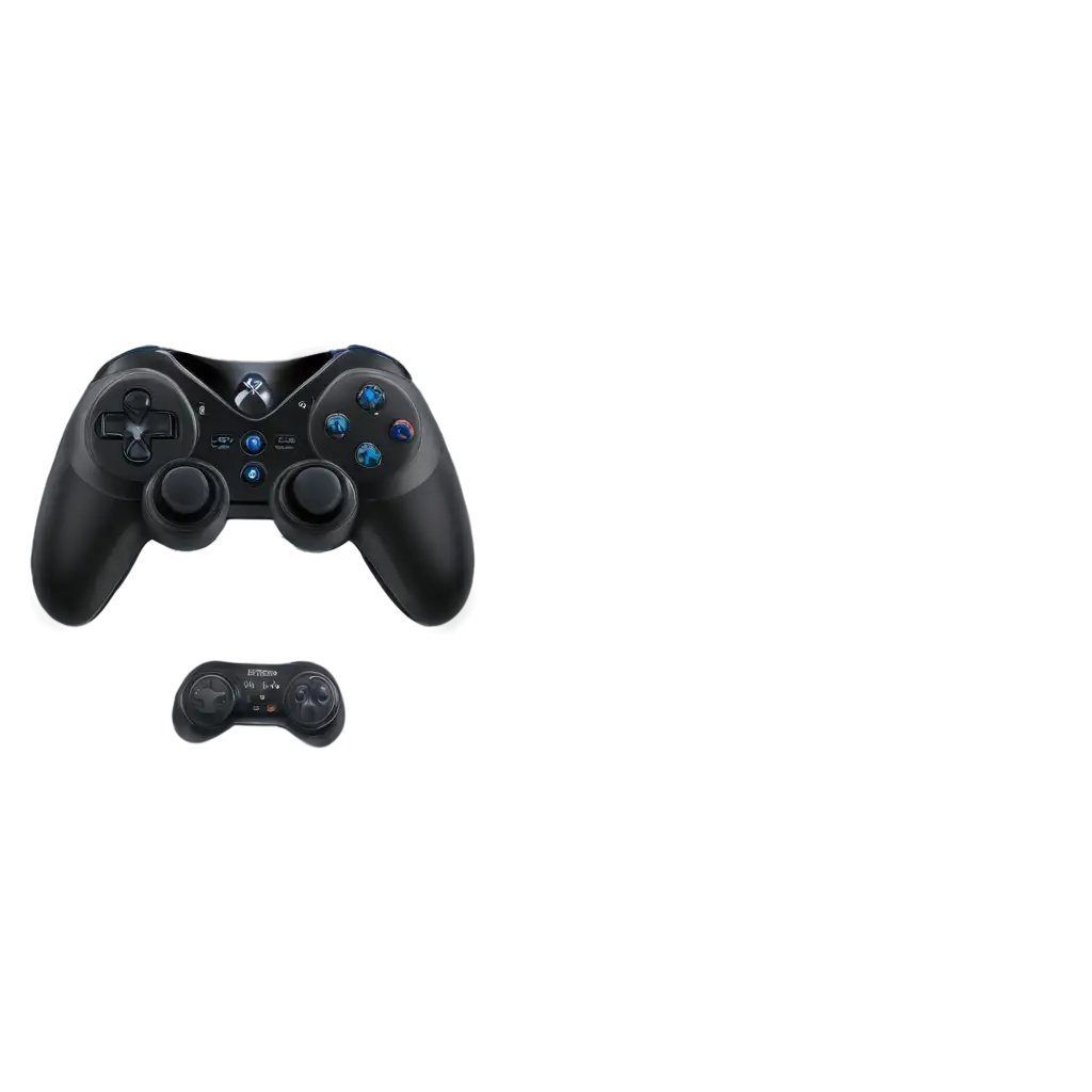 HighQuality-PNG-Image-of-a-Black-Gamepad-Enhance-Your-Gaming-Content-with-Clarity