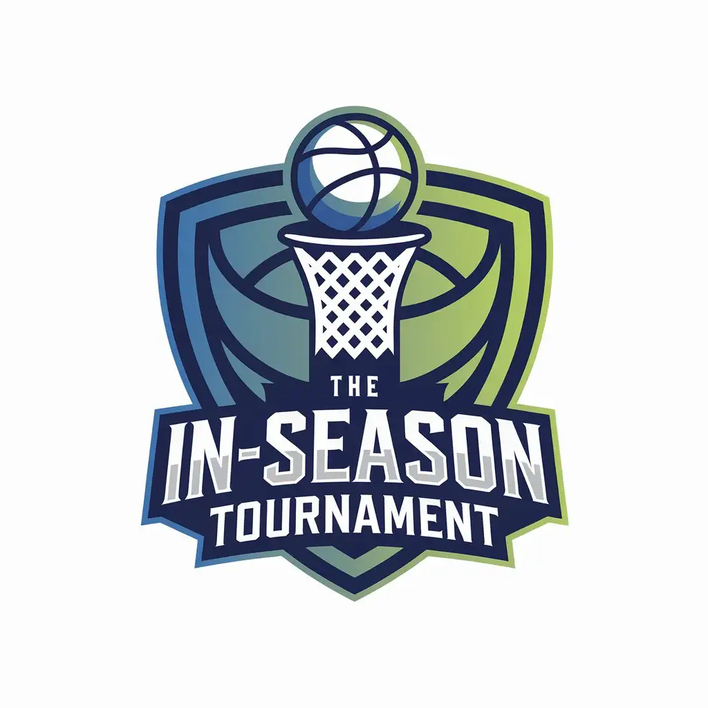 LOGO Design for The InSeason Tournament Shield Cup Basketball and Hoop Symbol for Sports Fitness Industry