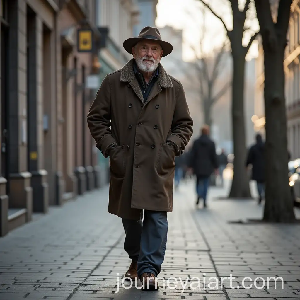 Elderly-Man-Walking-Alone-in-Urban-Setting
