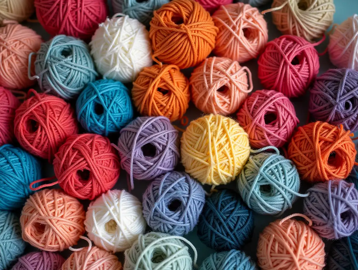 Array of Yarn Balls