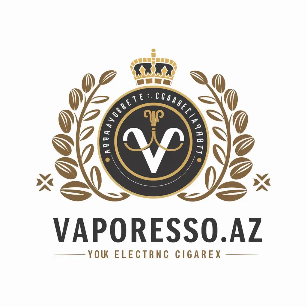 LOGO-Design-For-Vaporessoaz-Royal-Vaping-with-Electronic-Cigarette-Theme