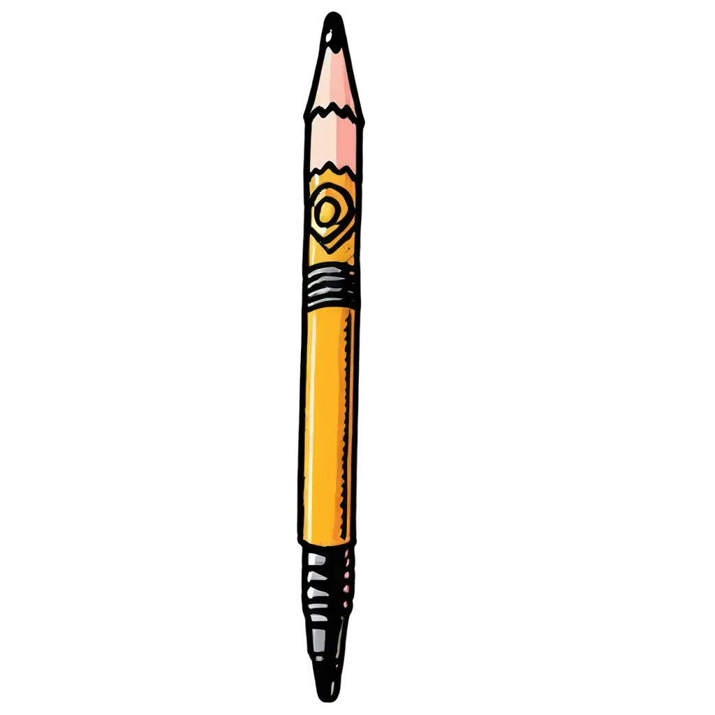 Vibrant-Cartoon-Pencil-PNG-Ideal-for-Creative-Projects-and-Educational-Materials