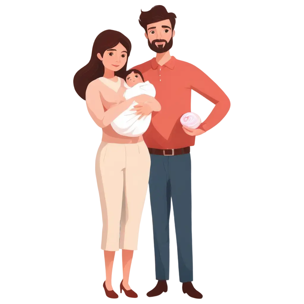 Mother-and-Father-Holding-Newborn-Baby-in-Arms-HighQuality-PNG-Image-for-Family-Themes