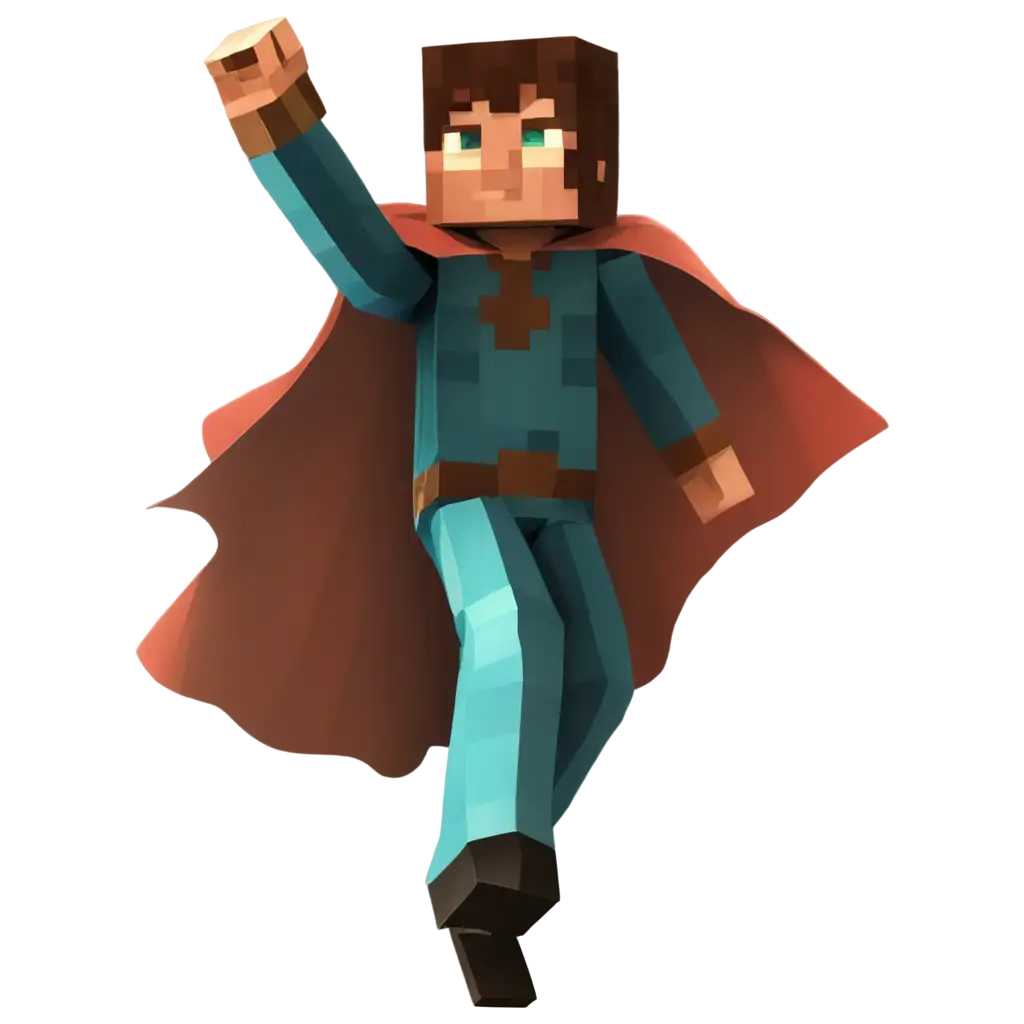 Flying-Minecraft-Player-with-Capes-HighQuality-PNG-for-Creative-Use