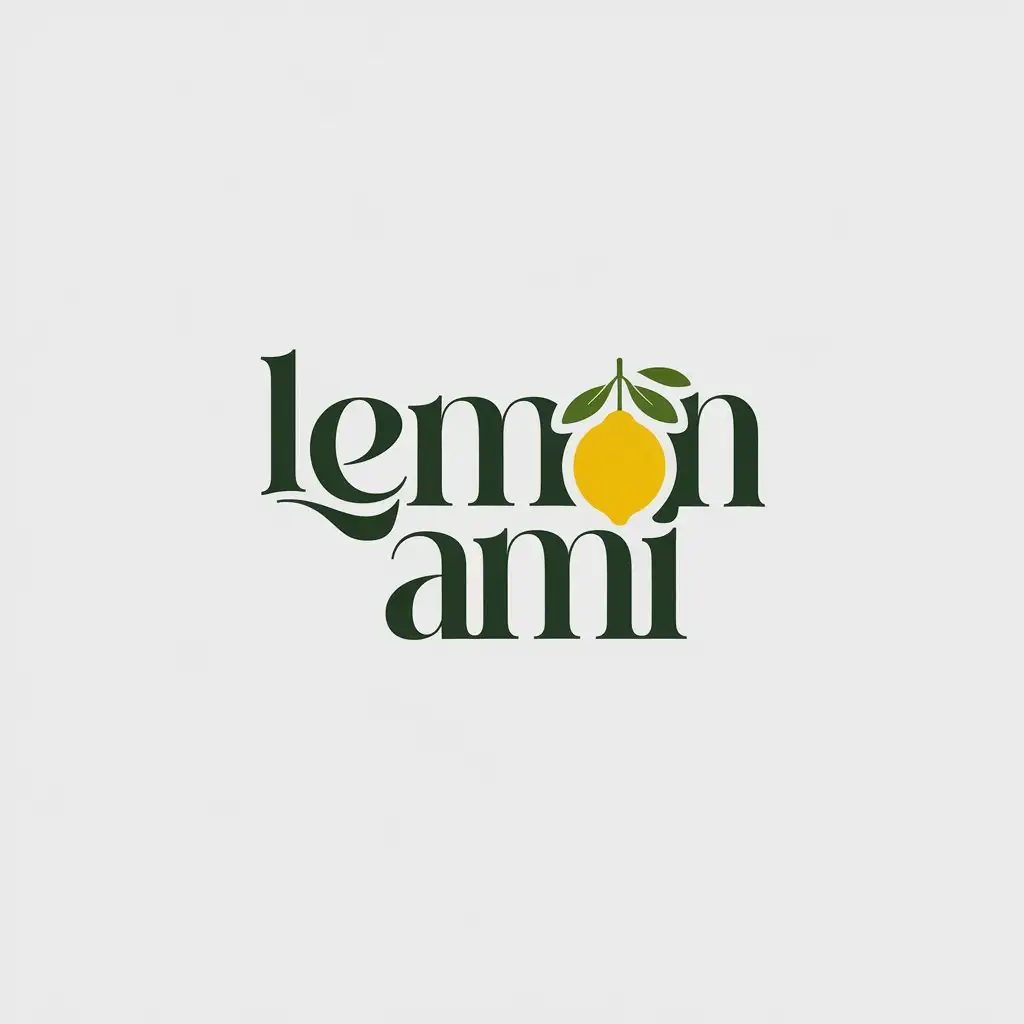 LOGO-Design-for-Lemon-AMI-Roman-Font-Style-with-Lemon-Flower-Symbol-on-Clear-Background