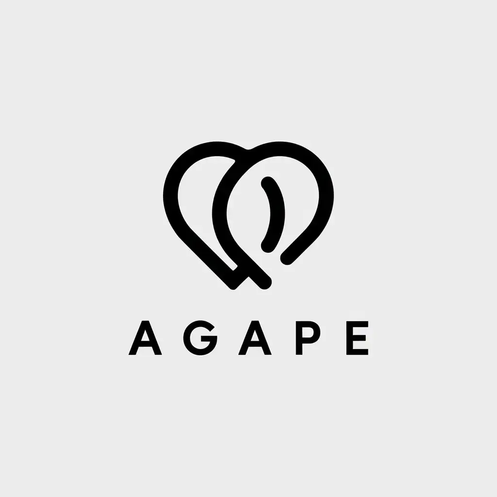 LOGO Design For Agape Minimalistic HighEnd Vector Logo for Clothing and Entertainment