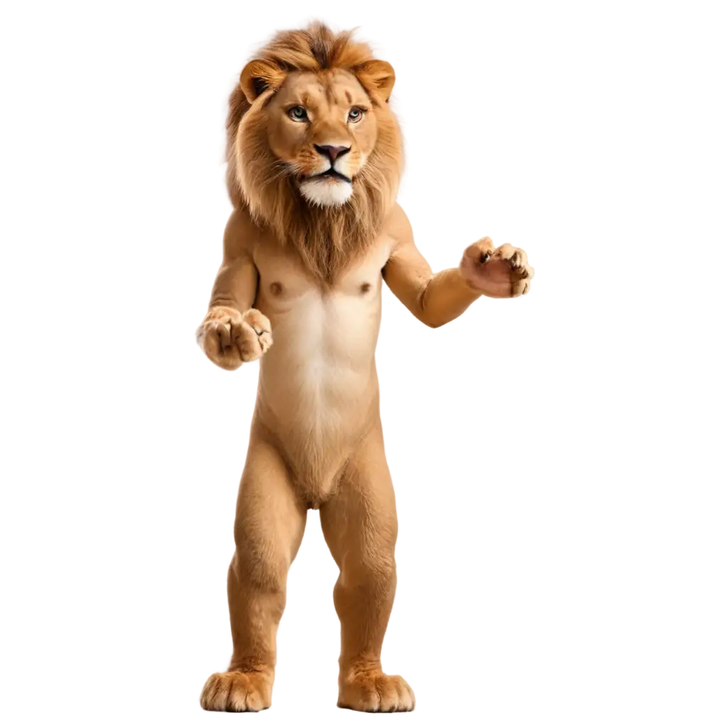 Create-a-PNG-Image-of-a-Majestic-Lion-Standing-in-a-Welcoming-Position