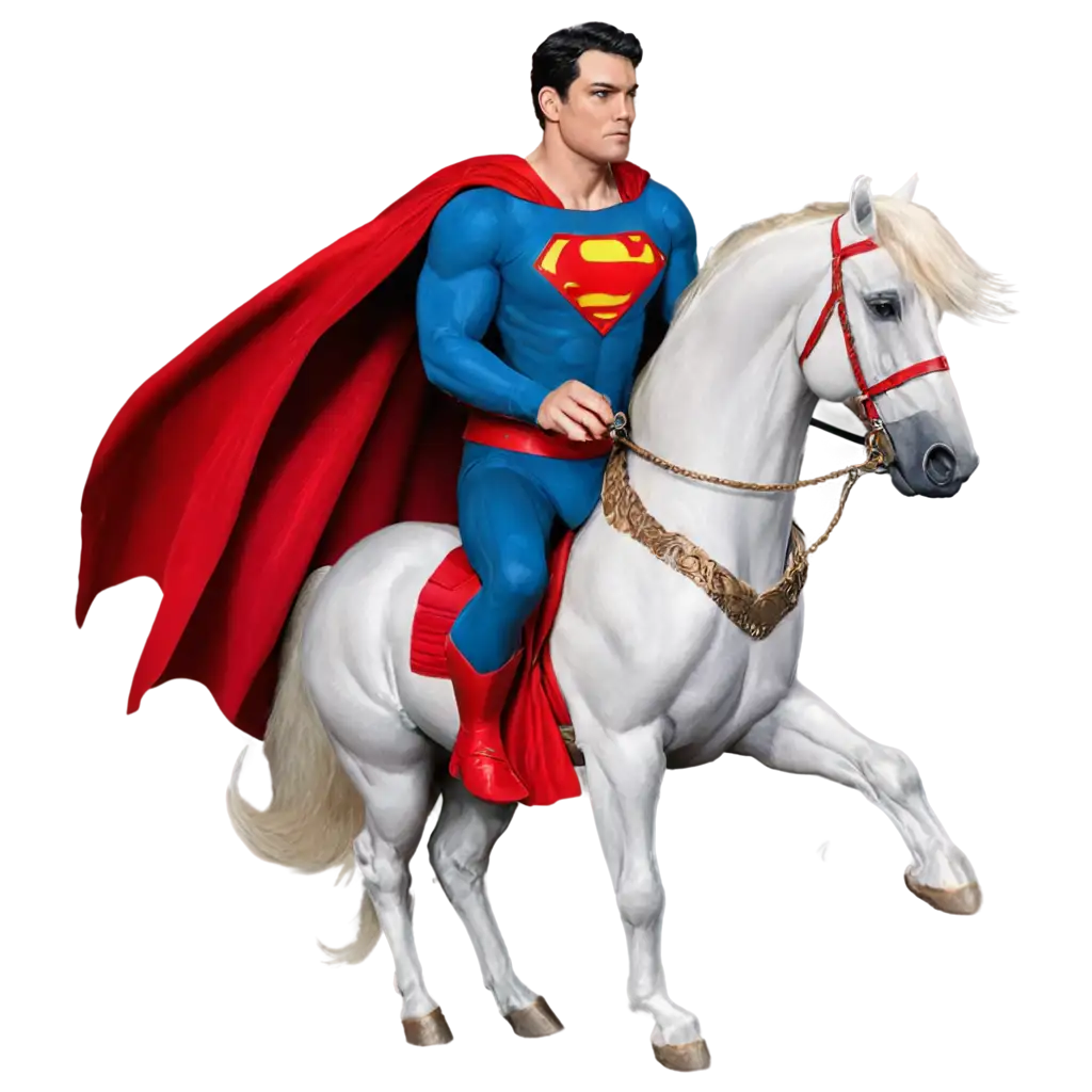 Superman-Riding-a-Pegasus-Horse-PNG-Image-for-HighQuality-Visuals