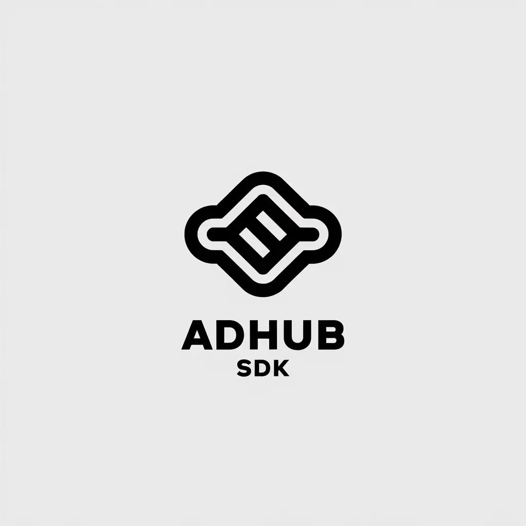 LOGO Design for AdHub SDK Minimalistic Knot Symbol for Technology Industry