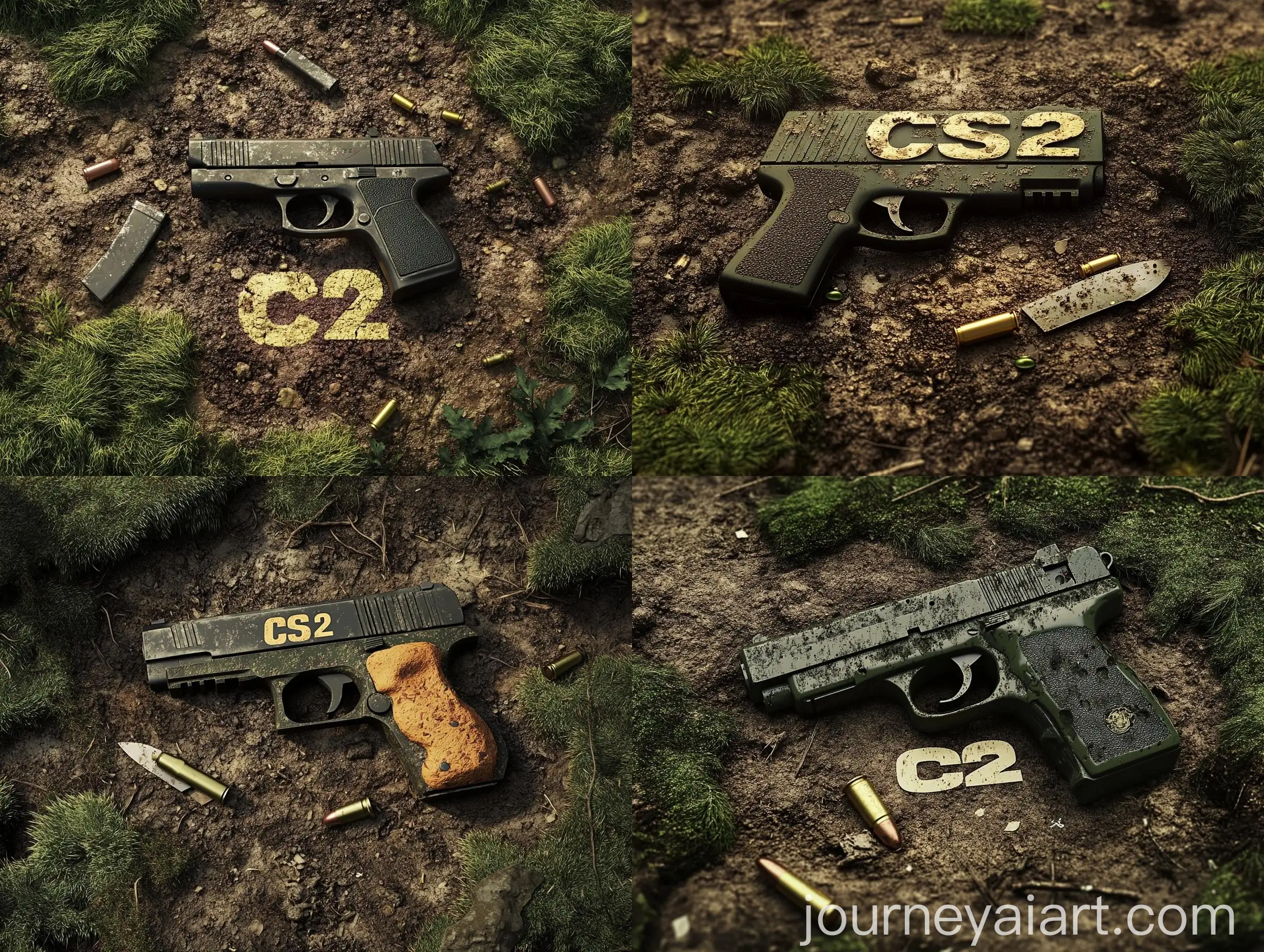 Counter-Strike-2-Pistol-and-Knife-in-Mossy-Dirt