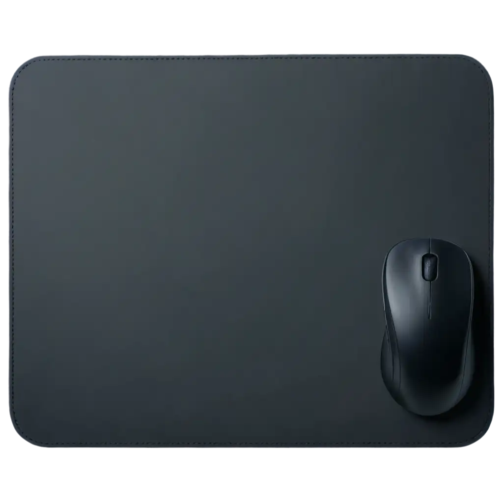 Simple-Black-Mouse-Pad-with-Blur-Color-Mouse-PNG-on-White-Background-High-Quality-Image-for-Versatile-Use