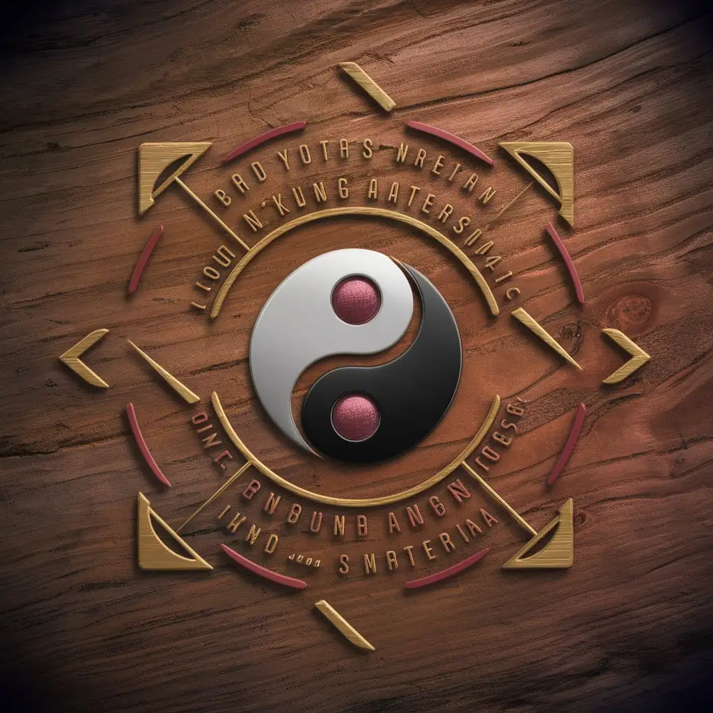 LOGO Design for JDM Yin Yang Pyramid in Wood and Rubies Material