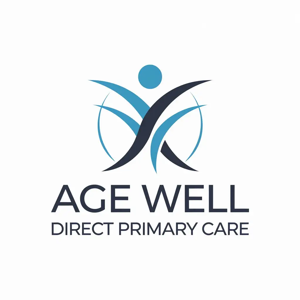 LOGO Design for Age Well Direct Primary Care Minimalistic Vector with Connection Hope Harmony and Health Themes