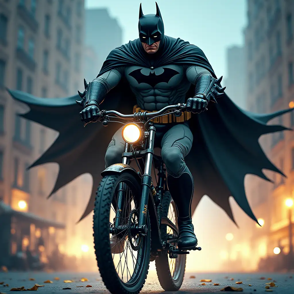 Batman riding a bike