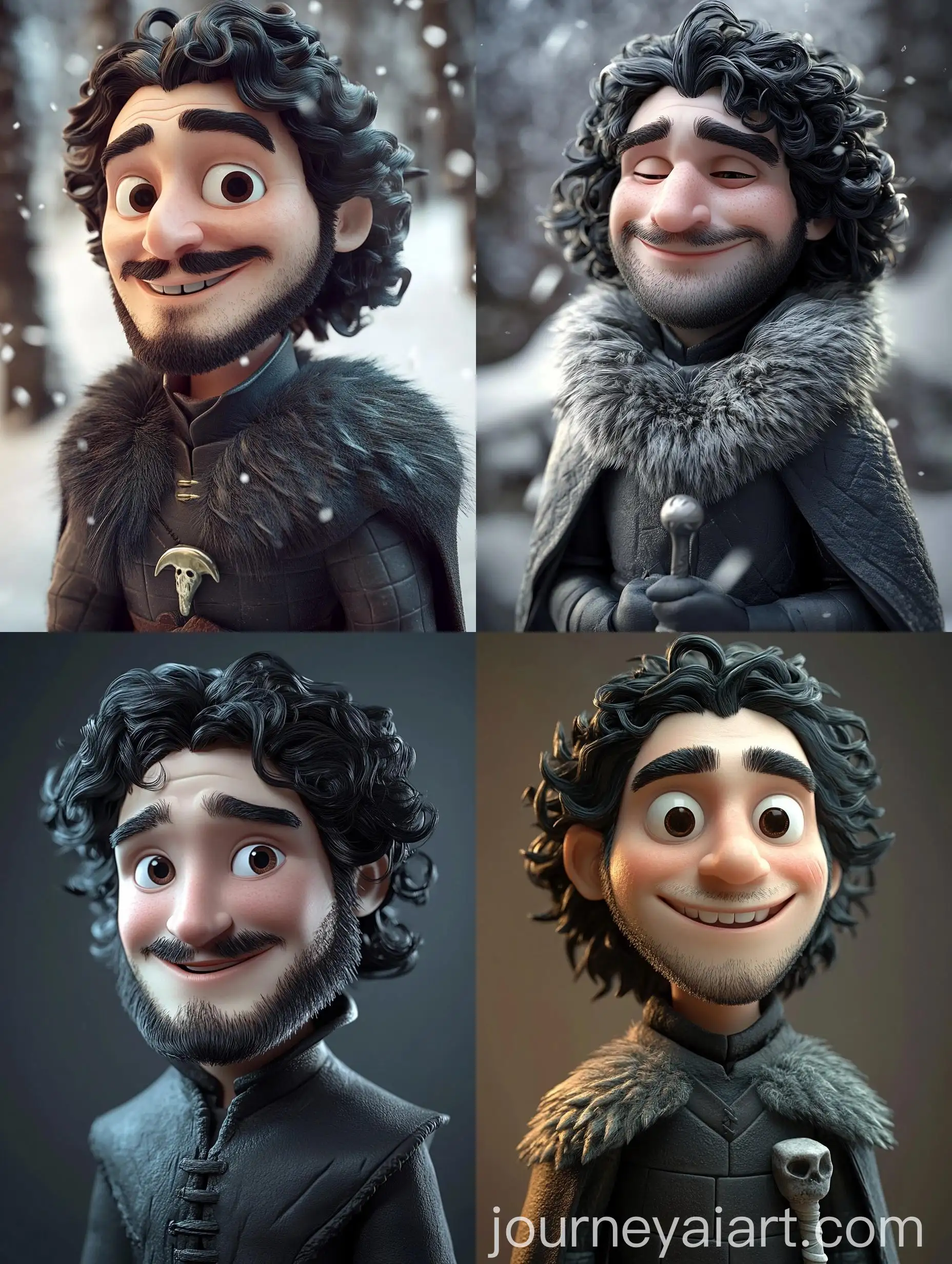 Pixar-Style-3D-Portrait-of-John-Snow-from-Game-of-Thrones