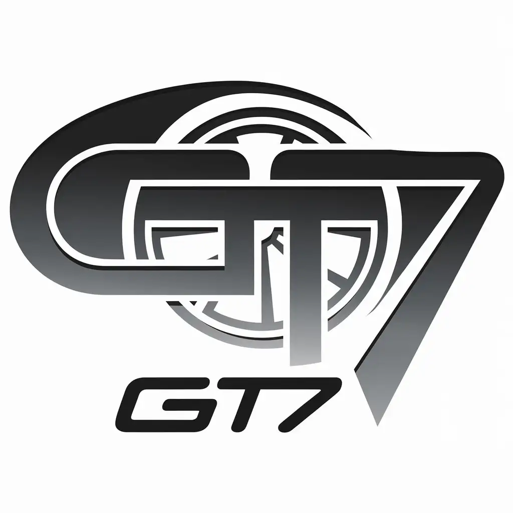 a vector logo design,with the text "GT7", main symbol:-,Moderate,clear background