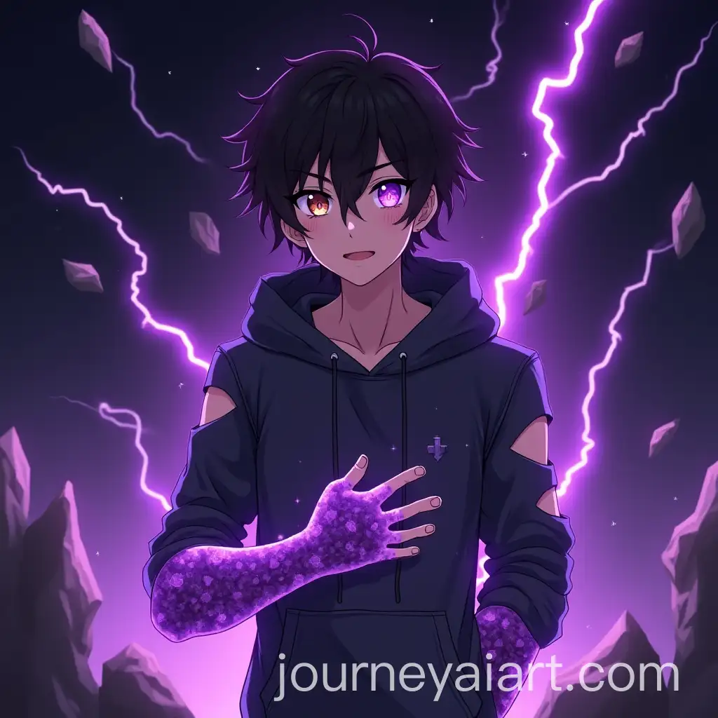 Male-Anime-Character-with-Dark-Hair-and-Purple-Crystal-Arm-Floating-in-a-Stormy-Background