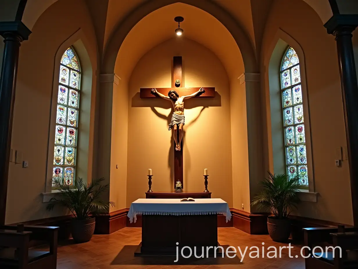 Chapel-Interior-with-Altar-and-Crucifixion-of-Jesus-on-the-Cross