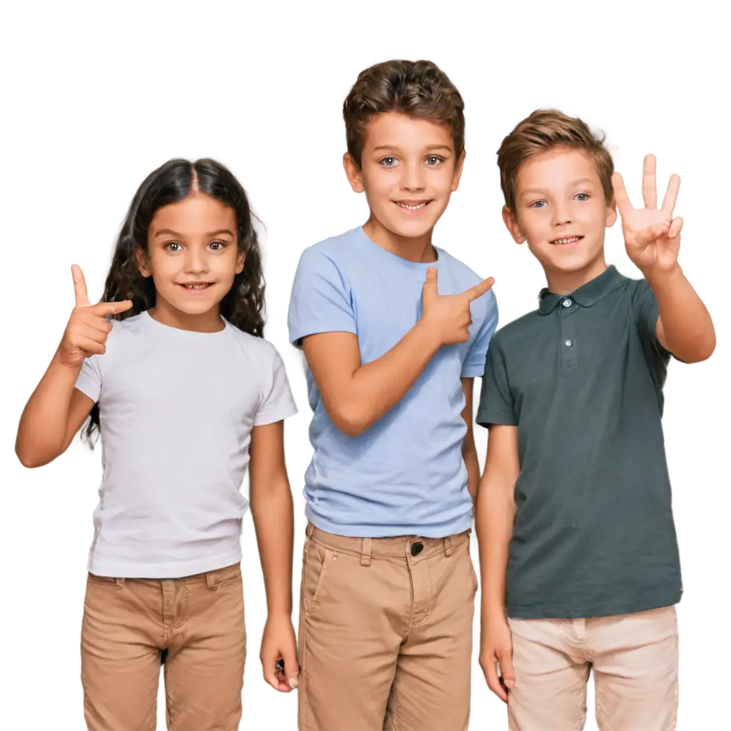 Children-Pointing-Down-PNG-Creative-Image-Prompt-Exploration