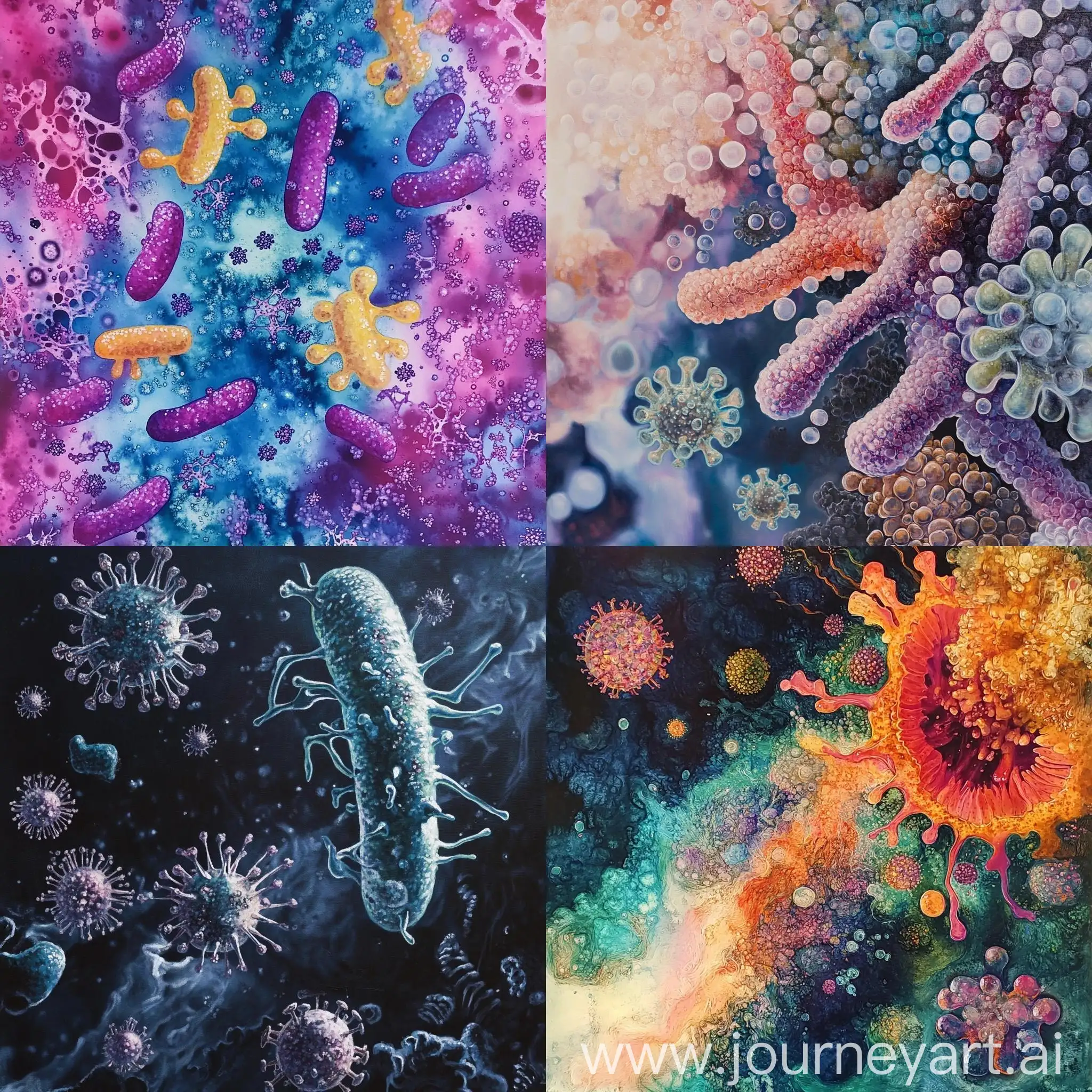 Nanoparticles-Painting-Klebsiella-Pneumonia-Bacterium