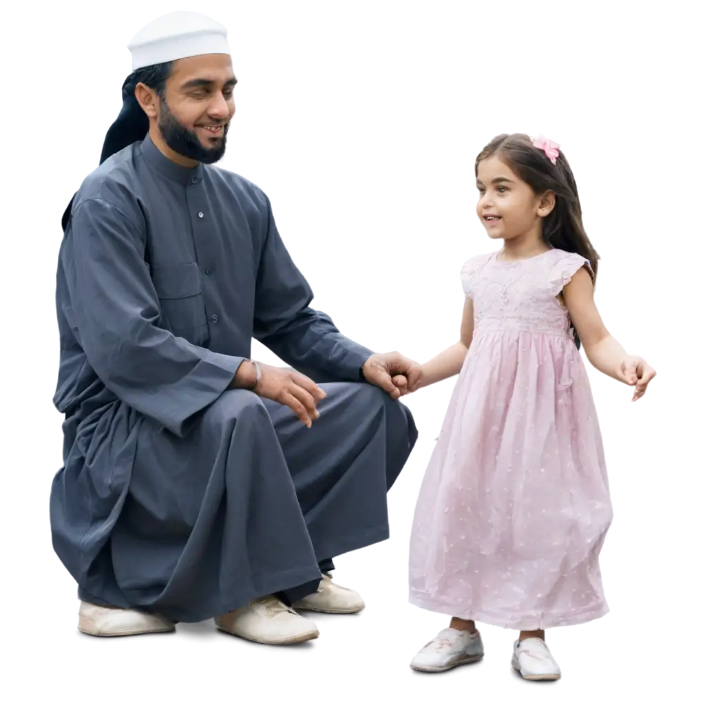 Muslim-Father-and-Daughter-PNG-Image-Heartwarming-Family-Bond-in-HighQuality-Format