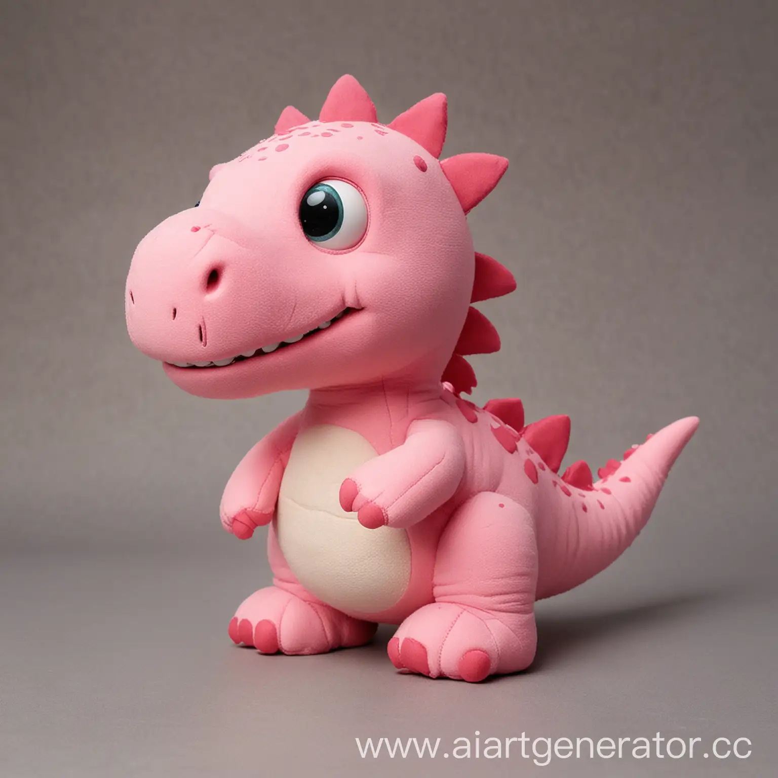 Whimsical-Pink-Dinosaur-in-a-Playful-Landscape