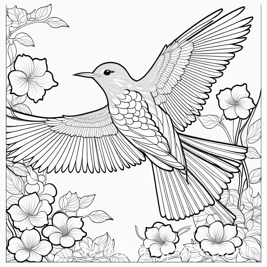 Intricate-Floral-and-Bird-Patterned-Kimono-Coloring-Page-for-Children